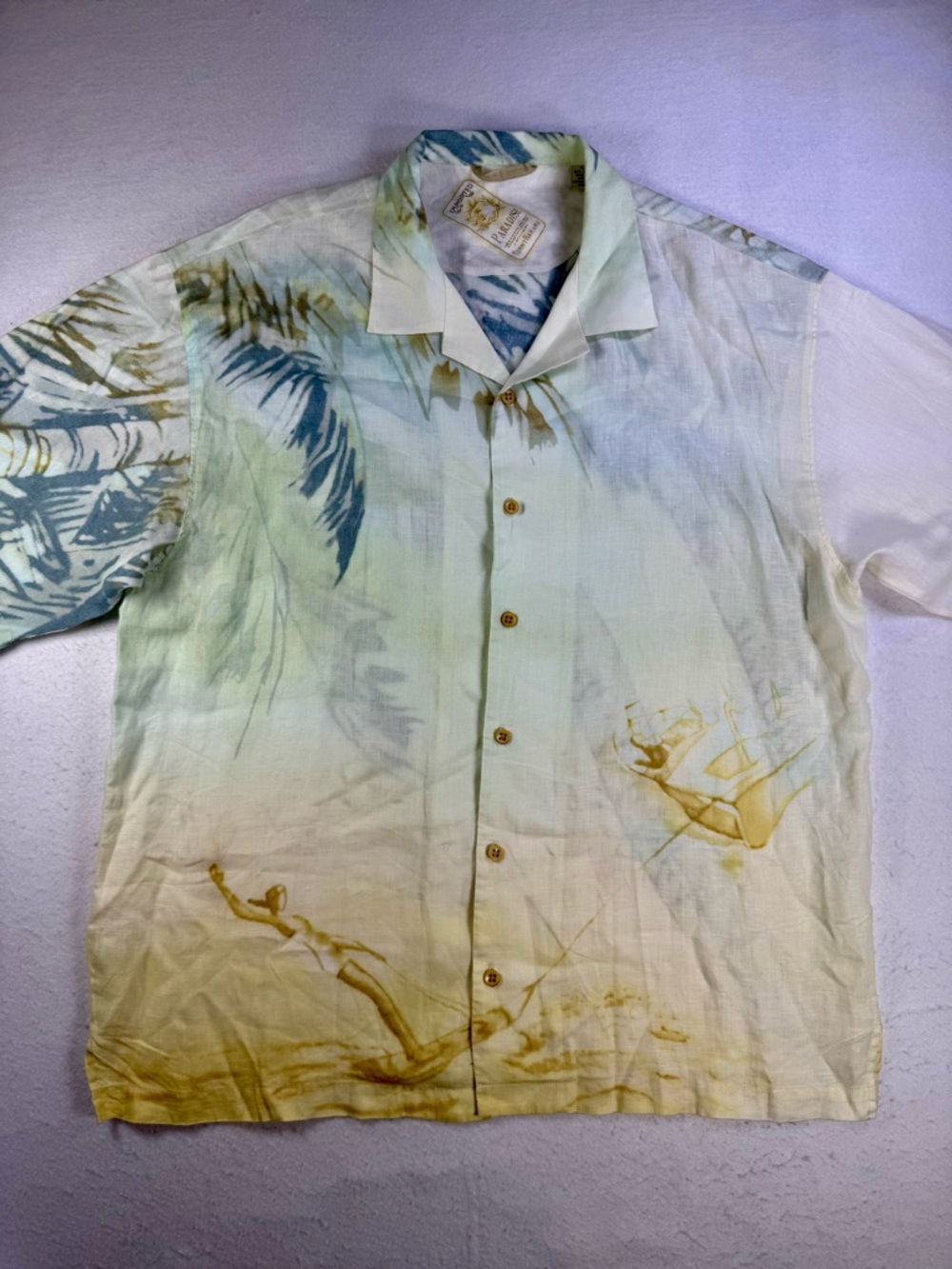 Tommy Bahama Men’s XL Imported Paradise Linen Tropical Shirt